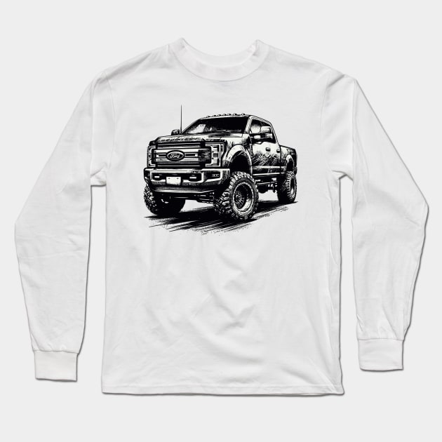 Ford F250 Long Sleeve T-Shirt by Vehicles-Art